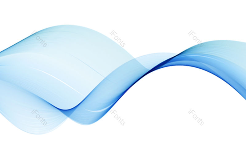 光效图片,丝带元素,蓝色PNG,飘带免抠素材